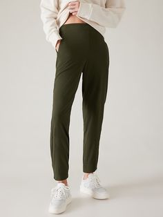 Brooklyn Heights High Rise Jogger | Athleta Athleta Brooklyn Ankle Pant, Olive Pants, Brooklyn Heights, Slim Leg Pants, Active Wear Pants, Athleta Pants, Bottom Clothes, Ankle Pants, Athleisure