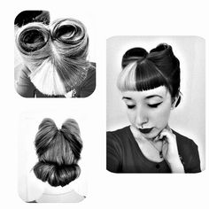 Chunky Bangs, Pinup Hairstyles, Curl Hairstyle, Pinup Fashion, Retro Updo, Mums Birthday, Pinup Hair, Victory Rolls, Hair Inspiration Long