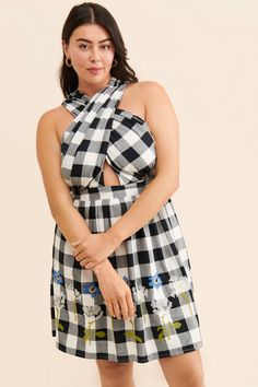 Rent Halter Embroidered Gingham Dress from Nuuly. Pick 6 items for $98/month. Free shipping + returns. Plaid Dress For Spring Garden Party, Spring Garden Party Gingham Plaid Dress, Chic Plaid Dress For Garden Party, Chic Gingham Dress For Picnic, Tiki Drink, Tiki Drinks, Beautiful Prints, Tiered Maxi Skirt, Gingham Dress