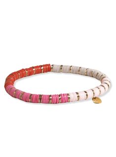 Add a pop of color to any outfit with our Ink & Alloy Pretty Pink Bracelet. With shades of pink in a beaded design, this bracelet is sure to make a statement. Elevate your style and have some fun with this quirky addition to your jewelry collection.