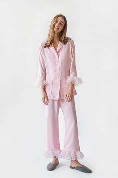 Trendy Pajamas, Nightwear Outfits, Pajama Sets For Women, Sleeper Pajamas, Silk Loungewear, Loungewear Dress