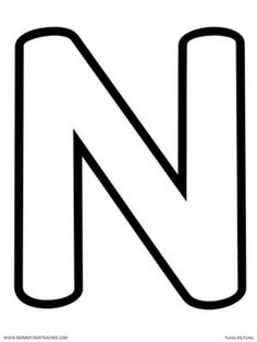 a black and white letter n