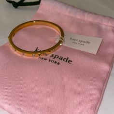 Brand New Chic Gold Kate Spade Bracelets, Chic Kate Spade Gold Bracelets, Chic Kate Spade Bangle Bracelet, Trendy Kate Spade Bracelet, Stone Bangle, Spade Jewelry, Kate Spade Jewelry, Gold Set, Kate Spade