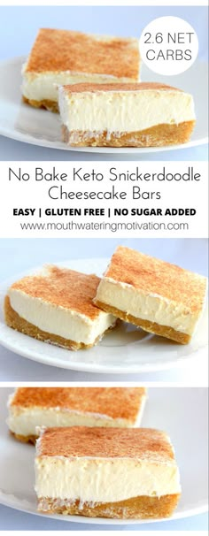 no bake keto snickkerdoodle cheesecake bars