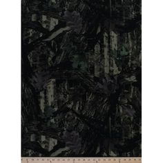 black and green camouflage print fabric