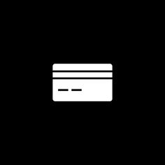 a black square icon with a credit card on it's front and bottom corner