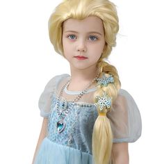 Type: Synthetic Ponytail Wig Condition: New Size: One-Size [Girls] Color: Blonde Note: Just The Wig, No Snowflakes/Accessories Pictured In The Stock Photo. Ponytail Wig, Frozen Elsa, Blonde Wig, Elsa Frozen, Kids Costumes, Halloween Costumes, Wigs, Frozen, Blonde