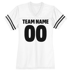 This is a lightweight fan style football jersey for women. It's a women's relaxed fit. The fit of this jersey isn't as small a women's junior fit shirt. Please refer to the measurements for help choosing the correct size. ORDERING INFORMATION Please send a message after purchase with the following: FRONT - TEAM NAME / NUMBER BACK - PLAYER NAME / NUMBER SHIPPING We ship 3 business days after you order. Please send a message before ordering to see if I can assist you with a rush order. The white j White Jersey With Name Print For Game Day, White Letter Print Jersey For Game Day, Team Spirit Jersey With Team Name For Football Season, White Team Spirit Jersey With Name Print, White Football Season Jersey With Letter Print, White Jersey With Name Print For Sports Season, White Varsity Jersey For Football Season, Black Tops With Number Print For Football Season, White College Jersey For Football Season