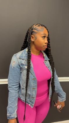 SlaybyNae🌺 | Jumbo braids ❤️‍🔥 #womenlocs #womenlocstyles #atllocs #dmvlocs #dmvloctician #extendedstyles #dmvloctician #dmvlocstylist #dmvlocstyles… | Instagram Loc Braid Styles For Black Women, Braided Locs Women, Locs With Big Parts, Weave Styles Over Locs, How To Braid Over Locs, Braid Styles Over Locs, Knotless Braids On Locs, Braids Over Locs For Black Women, Over Locs Hairstyles