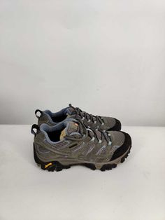 MERRELL WOMEN MOAB 2 WATERPROOF DURABLE HIKING SHOE GRANITE GRAY J06026 SIZE 6.5 MERRELL WOMEN MOAB 2 WATERPROOF DURABLE HIKING SHOE GRANITE GRAY J06026 SIZE 6.5 MSRP: $125 DETAILS: Experience out-of-the-box comfort in waterproof hiking shoes. With durable leathers, a supportive footbed, and Vibram® traction, the Moab has been worn on the feet of nearly 20 million people since its inception. FEATURES: • M Select™ DRY seals out water and lets moisture escape so you stay dry when you're on the move • Performance suede leather and mesh upper • Bellows, closed-cell foam tongue keeps moisture and debris out • Protective rubber toe cap • Breathable mesh lining • Merrell M Select™ FIT.ECO+ blended EVA contoured footbed with added zonal arch and heel support • Molded nylon arch shank • Merrell air Camping Shoes, Waterproof Hiking Shoes, Funky Shoes, Hiking Shoe, Tromso, Merrell Shoes, Crazy Shoes, Dream Shoes, Winter Shoes