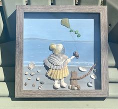 8x8 shadow box made completely of items found on the beaches of Massachusetts. It can be opened and cleaned. Beach Art Diy, Seashell Shadow Boxes, Shadow Box Ideas, Beach Themed Crafts, Fly A Kite, Seashell Wall Art, Go Fly A Kite, Sea Glass Crafts, Seashell Art