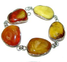 Handmade Unique 925 Sterling Silver bracelet with unique one of a kind Amber,  40.20 grams of marvelous handcrafted jewelry design. Only one piece availble ready to ship! It's unique worldwide bracelet - simply piece of art in world of fine jewelry. Large Beautiful  Amber .925 Sterling Silver handcrafted  Bracelet  BRACELET DETAILS: Weight: 40.20g; Material: Sterling Silver; Main stone: Amber; Width (widest section): 1 inch; Inner circumference: 7-8 1/4 inch; Clasp: Lobster-claw labs; Stamp / Ma Unique Sterling Silver Bracelet With Natural Stones For Gifts, Unique Sterling Silver Bracelet With Natural Stones, Unique Sterling Silver Bangle For Jewelry Making, Unique Hallmarked Sterling Silver Bracelet As Gift, Sterling Silver Jewelry Bracelet With Unique Variations, Unique Sterling Silver Bracelets With Natural Stones, Unique Hallmarked Bracelet For Gift, Unique Polished Sterling Silver Bracelet, Unique Sterling Silver Bracelet For Jewelry Making