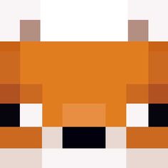 an orange and white animal with black squares on it's face is seen in this image