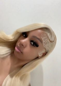 Creative Frontal Wig Hairstyles, No Part Flip Over Wig, Two Braids Curly Hair Wig, Black Lacefront Hairstyles, Blonde Wig On Light Skin, Winter Hairstyles Black Women, Black Wig Hairstyles Black Women, Blond Wig Hairstyles, Frontal Color Ideas