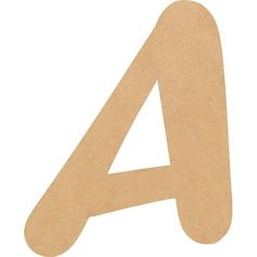 a wooden letter cut out from cardboard