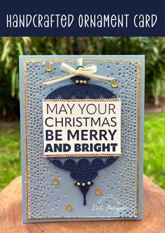 a handmade christmas card with the words, may your christmas be merry and bright