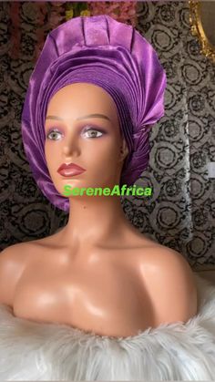 Purple African Head Wrap, African Headpiece, Nigeria Yoruba Wedding Bride, African Headwrap Headtie for Women

TO SEE OTHER COLORS AND DESIGNS OF AUTOGELE HEADWRAPS, BRAIDED WIGS AND AFRICAN CORAL BRIDAL BEADS, VISIT OUR SHOP HERE:

https://sereneafrica.etsy.com/

Features:
*THIS GELE IS PRE-TIED and READY TO WEAR

*100% genuine Aso-Oke.

*Easy to tie and maintain.

*Comfortable on the head.

*Comes in plain Aso-Oke or embellished.

*Comes in other lovely colors.


We also make a complete bridal Aso Oke outfit.

We can make this in large numbers for wedding guests.

Wholesale price available.

* If you need your order by a specific date, send a message and we will see if we can work it out.

READY TO SHIP IN ONE WEEK. Adjustable Purple Headwrap, Fitted Turban, Traditional Headscarf, Adjustable Headwrap, African Headpiece, African Headband, Head Wrap African, African Headwrap, African Turban