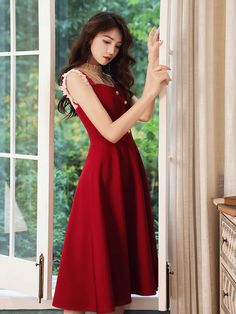 A-Line Glittering Elegant Party Wear Cocktail Party Dress High Neck Sleeveless Knee Length Spandex with Sequin Velvet Homecoming Dress, Burgundy Homecoming Dress, Prom Dress Burgundy, Dress High Neck, Burgundy Prom Dress, Mob Dresses, High Neck Sleeveless, Short Prom Dress, Custom Size Dresses