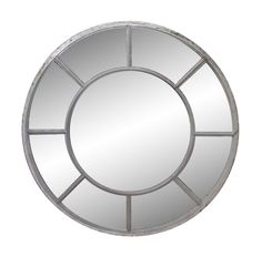 a round mirror on a white background with no people around it or in the reflection