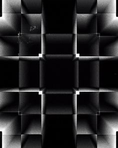 an abstract black and white photo with squares