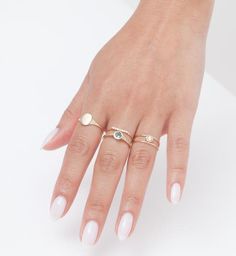 Skinny Signet Ring: Worn