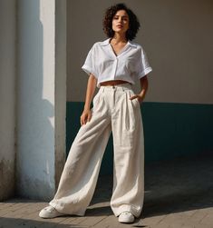 Step into effortless elegance with our Linen Loose Pants, the perfect blend of comfort, style, and versatility. Designed with the modern individual in mind,  these pants are an essential addition to any wardrobe. Crafted from high-quality, breathable linen, our pants offer unparalleled comfort. The lightweight fabric keeps you cool and comfortable,  making them ideal for warm weather or layering in cooler seasons. Key Features: ✦ Premium Linen Fabric: Made from high-quality, breathable linen for White Linen Wide Leg Harem Pants, Linen Dress Pants Trousers For Summer, White Linen Wide-leg Harem Pants, Casual Linen Dress Pants, Summer Linen Dress Pants With Pockets, Spring Wide Leg Linen Dress Pants, Linen Wide Leg Dress Pants For Spring, White Linen High-waisted Pants, Spring Linen Wide Leg Dress Pants