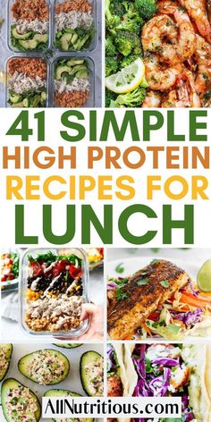 Revamp your lunch routine with these high protein food recipes! Discover the power of protein in our easy lunch ideas. From salads to bowls and protein-packed wraps , these healthy recipes to make will keep you full and fueled all day. #SaladforDinner Protein Lunch Ideas For Work, Protein Food Recipes, Protein Lunch Ideas, High Protein Lunch Ideas, High Protein Food, High Protein Lunch, Easy High Protein Meals, Dairy Free Protein, Protein Food