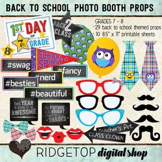 back to school photo booth props