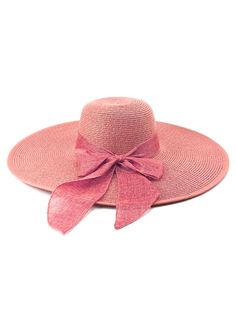 Ribbon Wide Brim Raffia Sun Hat – Retro Stage - Chic Vintage Dresses and Accessories Trendy Pink Sun Hat For Beach Season, Pink Curved Brim Hat For Vacation, Pink Curved Brim Vacation Hat, Pink Vacation Hat With Curved Brim, Pink Vacation Hats With Curved Brim, Pink Summer Hat For Beach Season, Summer Hat With Uv Protection In Pink, Pink Sun Hat For Spring Beach, Pink Summer Hats With Uv Protection