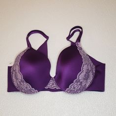 Size 34c New Without Tags Smooth Underwire Cups 3-Zone Panel Innovations Provide Stronger Hold Where You Need It And Stretch In The Right Places For Maximum Smoothing With Comfort Adjustable Straps Hook-And-Eye Closure *Black Mark By Brand To Prevent Store Returns Elegant Purple Push-up Bra, Elegant Purple Bra With Lace Trim, Cheap Purple Bra With Built-in Bra, Purple Seamless Underwire Bra, Bra-friendly Purple Swimwear With Underwire, Fitted Purple Sleepwear With Built-in Bra, Purple Underwire Swimwear, Bra-friendly, Women's Intimates, Lace Trim