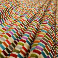 multicolored striped knit fabric