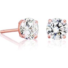 Experience pure elegance and luxury with our breathtaking 14K Rose Gold Solitaire Round Stud Earrings, adorned with dazzling SWAROVSKI Zirconia. These exquisite earrings are the epitome of style and sophistication.Featuring genuine SWAROVSKI Zirconia, these stud earrings are designed to captivate with their exceptional brilliance and sparkle. Each stone is meticulously cut to perfection, reflecting light in the most dazzling way imaginable. The 14k Rose Gold setting adds a touch of warmth and fe Dazzling Rose Gold Diamond Earrings As Gift, Classic Pink Gold Round Cut Jewelry, Classic Round Cut Pink Gold Jewelry, Rose Gold Diamond Earrings As Gift, Rose Gold Round Cut Diamond Earrings For Formal Occasions, Classic Rose Gold Earrings For Anniversary, Rose Gold Earrings With Brilliant Cut As Gift, Pink Gold Earrings With Prong Setting For Anniversary, Classic Rose Gold Earrings With Single Diamond