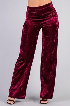 Crushed Velvet Hi Waist Pants - Port Fun Pants, Leggings Shorts, Velvet Pants, Boutique Online, Grey Velvet, Shorts Pants, Crushed Velvet, Straight Pants, Waist Pants