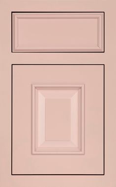 a close up of a door with an empty square on the bottom and one in the middle