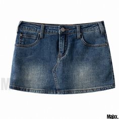 Vintage Low-rise Denim Mini Skirt with Anti-slip High Street Design American Street Style, Dress To Impress Outfits, Dark Denim Skirt, Low Waist Skirt, Stretch Denim Skirt, Short Jean Skirt, American Street, Short A, Short Denim Skirt