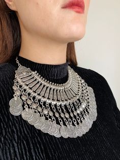 50% OFF ON 20 AND MORE ITEMS https://www.etsy.com/shop/MinozaAccessories?coupon=MNZ50 Order total Europe 50$ FREE SHİPPİNG Express Shipping 2-5 BUSSİNES DAYS Order total USA 35$ FREE SHİPPİNG fast shipping 3-6 BUSSİNES DAYS In order for the products to be used longer without losing their properties,should be avoided contact with perfume, water and liquid chemicals. All products in this collection have Nickel / Free features. It is an anti-allergic product. Product Size Information: Adjustable. Sent in box can be directly gifted. Ring : https://www.etsy.com/shop/MinozaAccessories?section_id=36808129 Body Necklace : https://www.etsy.com/shop/MinozaAccessories?section_id=37932770 Face Chain : https://www.etsy.com/shop/MinozaAccessories?section_id=38728936 Silver Boho Belt : https://www.etsy.c Bohemian Choker Chain Necklace For Gifts, Bohemian Choker Chain Necklace As Gift, Handmade Chain Necklace For Festival, Bohemian Metal Bib Necklace In Choker Style, Handmade Metal Necklace For Festivals, Adjustable Bohemian Choker Chain Necklace, Bohemian Metal Bib Necklace As A Gift, Metal Bohemian Bib Necklace As A Gift, Bohemian Metal Bib Necklace As Gift