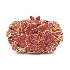 Beautiful Cute Shoulder Bags Cute Shoulder Bags, Transparent Clutch, Cool Bags, Rose Clutch, Rose Crystal, Floral Clutches, Rhinestone Clutch