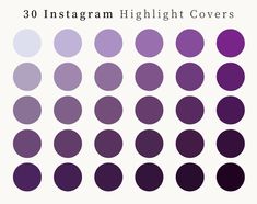 purple circles are arranged in the shape of an instagramr, which reads 30 instagram