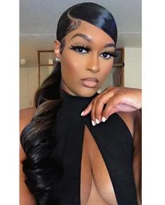 44 High Ponytails that’ll Suit any Woman – Svelte Magazine Ponytail For Wedding Black Women, Black Bridesmaid Ponytail Hairstyles, Hi Ponytail Hairstyles Black Women, Curly Ponytail Black Women With Braids, Black Bridesmaids Hairstyles Ponytail, Outfits With Tshirts Classy, Swoops Ponytail Weave, Dramatic Ponytail Hairstyles Black Women, Swoop With Low Ponytail