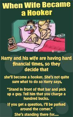 a poster with an image of a man in bed and the caption reads, when wife become a hooker harry and his wife having hard financial times so they decide that she'll