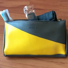 New, Never Used. A Furla Bag With Travel Size Toiletries. Including A Lotion, Lip Balm, Toothpaste & Toothbrush, Eye Shield, Socks, Ears Plugs And Comb. It Is A Complimentary Inflight Amenity Kit. All 7 Pieces And A Bag Are Yours. Size: 8” X 4 1/2” X 1/2” Yellow Travel Bag With Cell Phone Pocket, Yellow Zipper Pouch Cosmetic Bag For Everyday Use, Yellow Pouch Cosmetic Bag For Everyday Use, Yellow Everyday Pouch Cosmetic Bag, Yellow Cosmetic Pouch For Everyday Use, Yellow Rectangular Cosmetic Bag With Removable Pouch, Yellow Cosmetic Bag With Removable Pouch For Everyday Use, Rectangular Yellow Pouch For Everyday Use, Yellow Pouch Cosmetic Bag For Daily Use