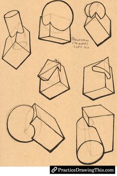 an image of different shapes and sizes of paper boxes on a piece of brown paper