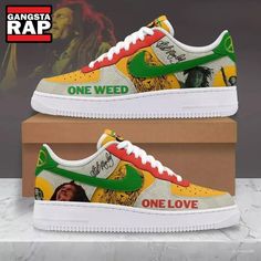 Bob Marley One Love Air Force 1 Shoes Sneaker Immerse yourself in the vibrant world of streetwear with the Bob Marley One Love Air Force 1 Shoes Sneaker, a remarkable tribute to the iconic reggae legend. Combining the rich cultural heritage of Bob Marley with the timeless design of Nike’s Air Force 1, these **sneakers** are more than just footwear; they represent a lifestyle, an artistic expression, and a celebration of the unifying theme of “One Love.” Crafted with meticulous attention to detai Bob Marley One Love, Rastafarian Culture, Reggae Festival, Love Slogan, Air Force 1 Shoes, Intricate Artwork, Jamaican Culture, Jordan 13 Shoes, All Nike Shoes