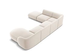 Dieses Ecksofa ist ein Prunkstück, das Klasse und Wärme ausstrahlt. Dieses bequeme Sofa besteht aus hochwertigen Materialien und wurde mit Blick auf Luxus und Qualität entworfen, wodurch dieses Sofa mit Samtstoff nicht nur stilvoll, sondern auch unglaublich bequem ist. Sofa Cumbed Design, Urban Furniture Design, L Sofas, Velvet Lounge Chair, Bedroom Interior Design Luxury, Sofa Bed Design, Sofa Beige, U Shaped Sofa, Accent Wall Bedroom