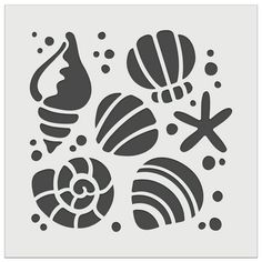 the crafter's workshop sea shells stencil