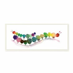 the very hungry caterpillar framed art print on canvas by artist mark mcreae