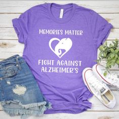 Excited to share this item from my #etsy shop: Alzheimer's shirt, memories matter shirt Alzheimer’s Walk Shirt, Casual Graphic T-shirt For Awareness Events, Casual T-shirt With Graphic Print For Awareness Events, Casual Graphic Print T-shirt For Awareness Events, Purple Casual Top For Awareness Events, Casual Purple Top For Awareness Events, Casual Cotton Shirt For Awareness Events, Purple T-shirt For Awareness Events With Letter Print, Purple T-shirt With Letter Print For Awareness Events