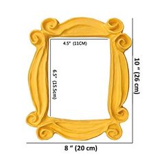 a yellow frame is shown with measurements