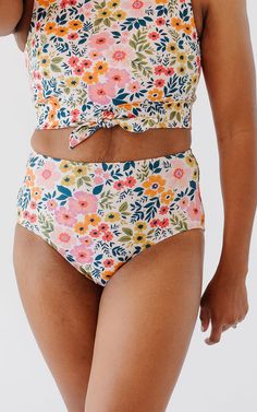 Flourish & Bloom High-Waist Bottom | Lime Ricki Summer Stretch Tie-side Bottoms, Spring Beachwear Bottoms For Pool, Spring Beachwear Bottoms For The Pool, Beachwear Bottoms For Pool In Spring, Spring Tie-side Bottoms For Pool, Tie-side Bottoms For Pool And Spring, Spring Pool Tie-side Bottoms, Fitted High-cut Leg Summer Bottoms, Pink High-waist Bottoms For Poolside