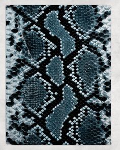 an image of a snake skin pattern in blue and black colors on a white background